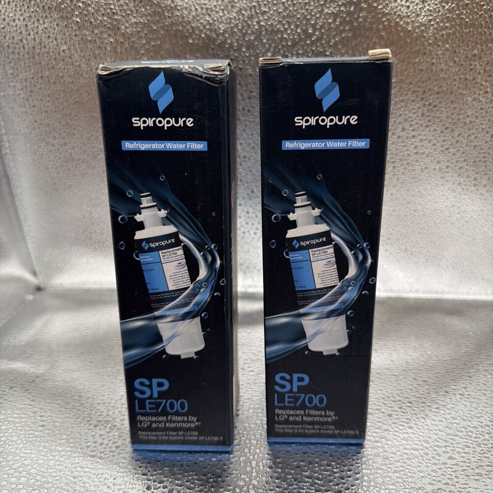 New SpiroPure SP-LE700 Refrigerator Water Filter LG LT700P Kenmore pack of 2